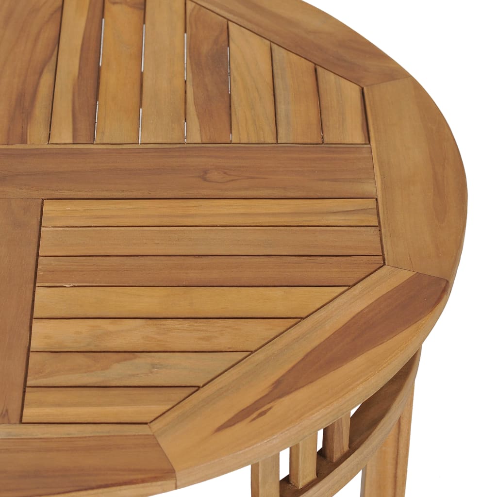 3 Piece Patio Dining Set Solid Teak Wood