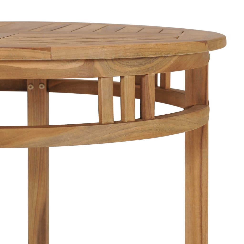 3 Piece Patio Dining Set Solid Teak Wood