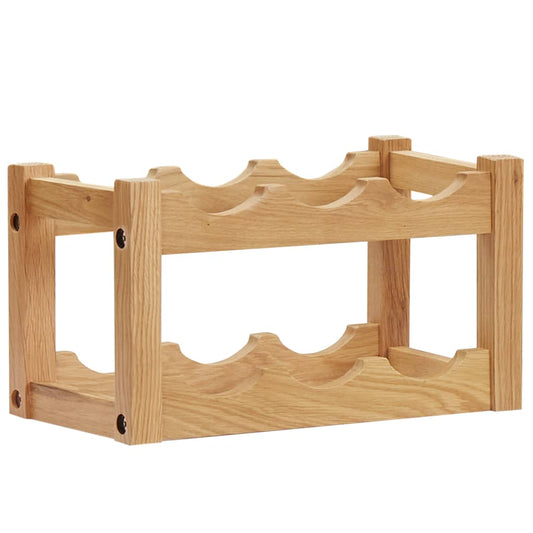 Wine Rack For 6 Bottles 14.6&quot;X8.3&quot;X8.3&quot; Solid Oak Wood
