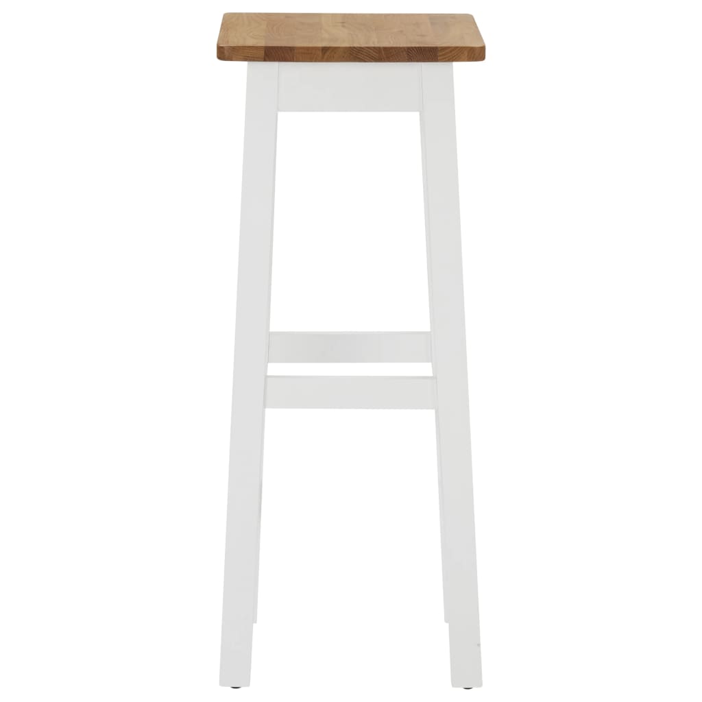 Bar Stool Set Of 2 Oak And