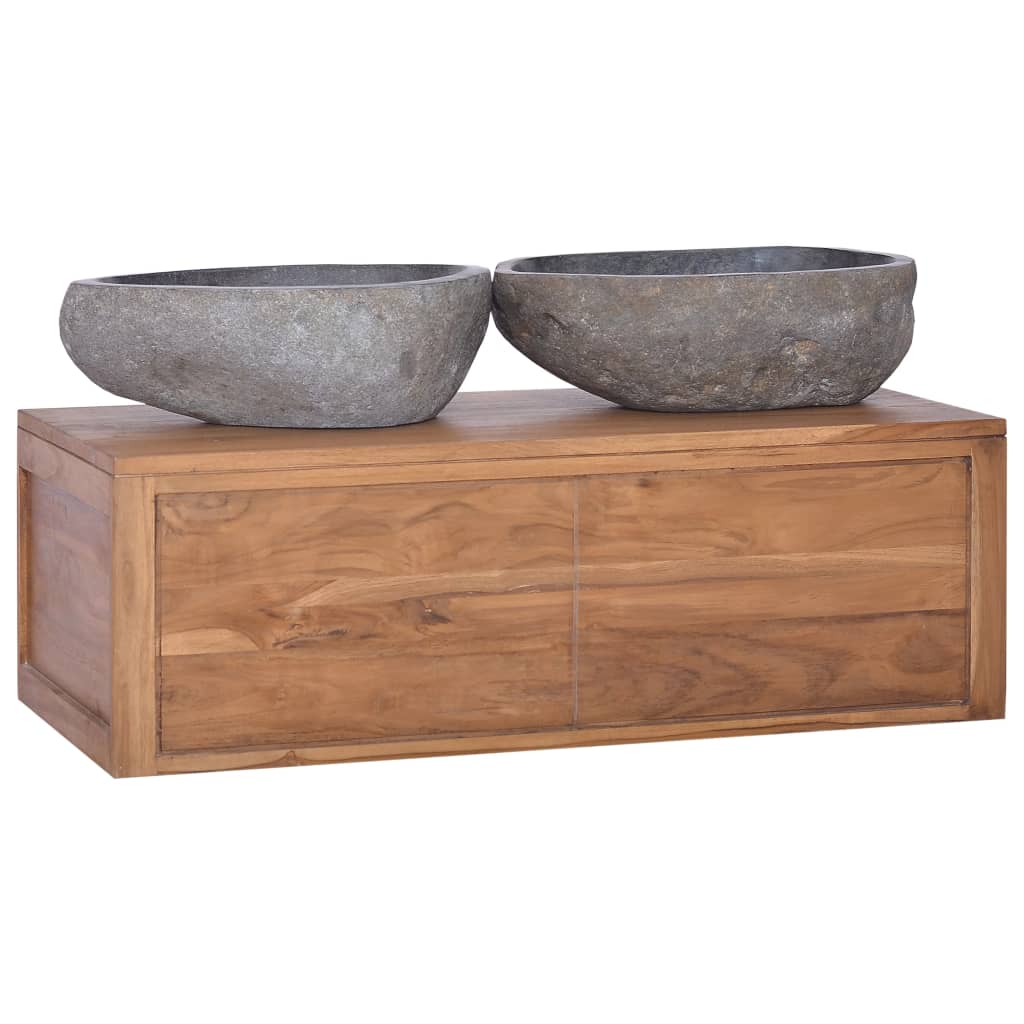 Bathroom Cabinet Natural Teak Solid Teak Wood
