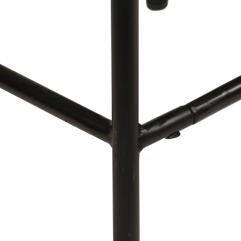 Bar Stool Set Of 2 Natural Wood, Black