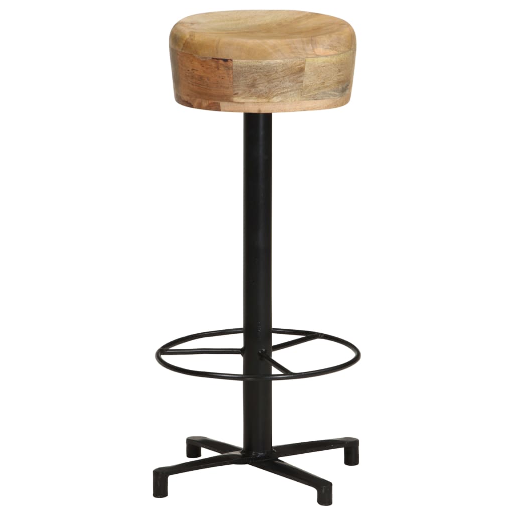 Bar Stool Set Of 2 Natural Wood