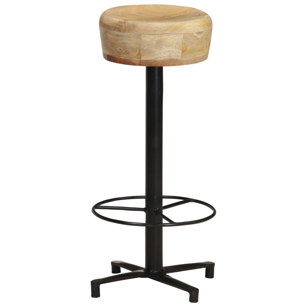 Bar Stool Set Of 2 Natural Wood