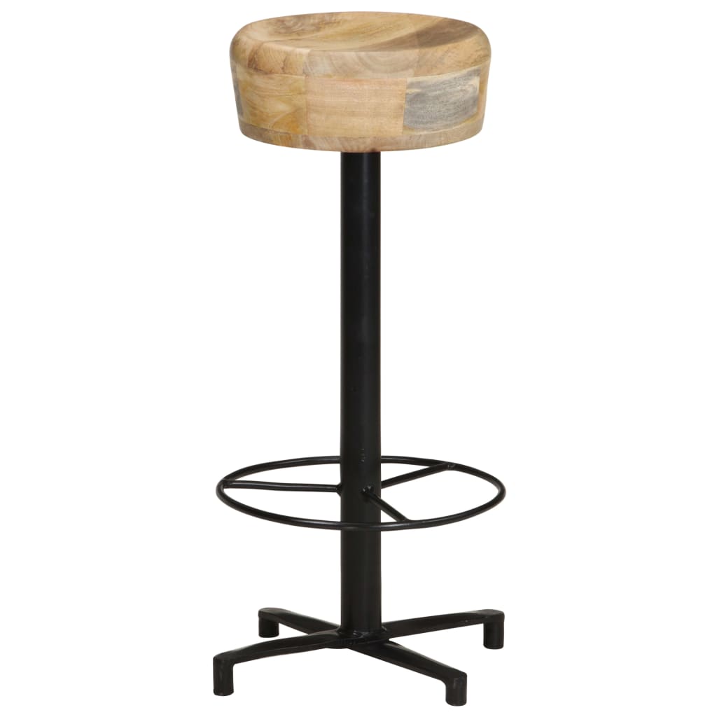 Bar Stool Set Of 2 Natural Wood