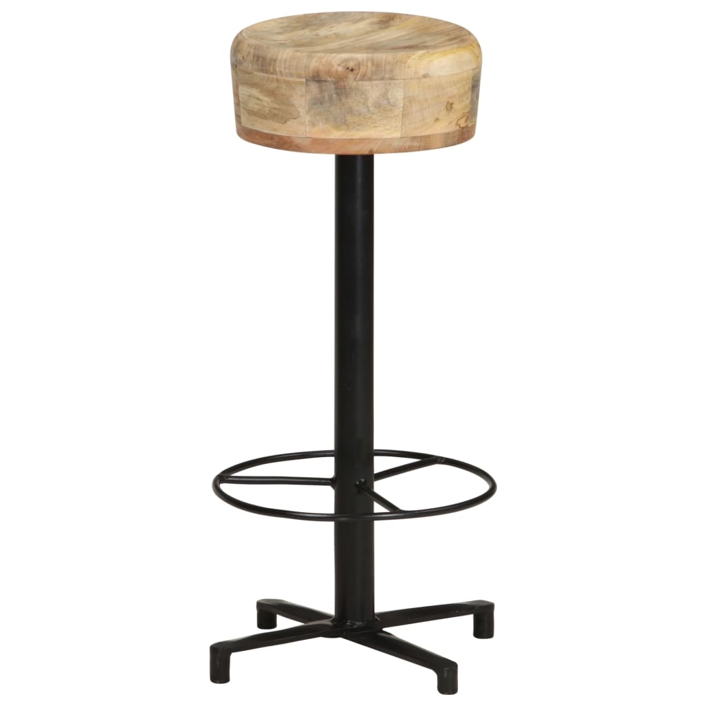 Bar Stool Set Of 2 Natural Wood
