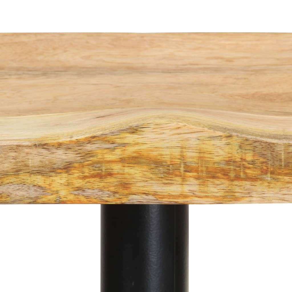 Bar Stool Set Of 2 Natural Wood, Black