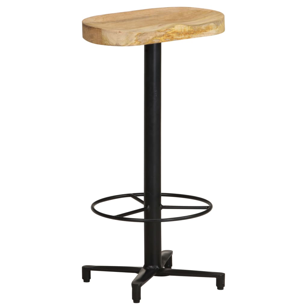Bar Stool Set Of 2 Natural Wood, Black