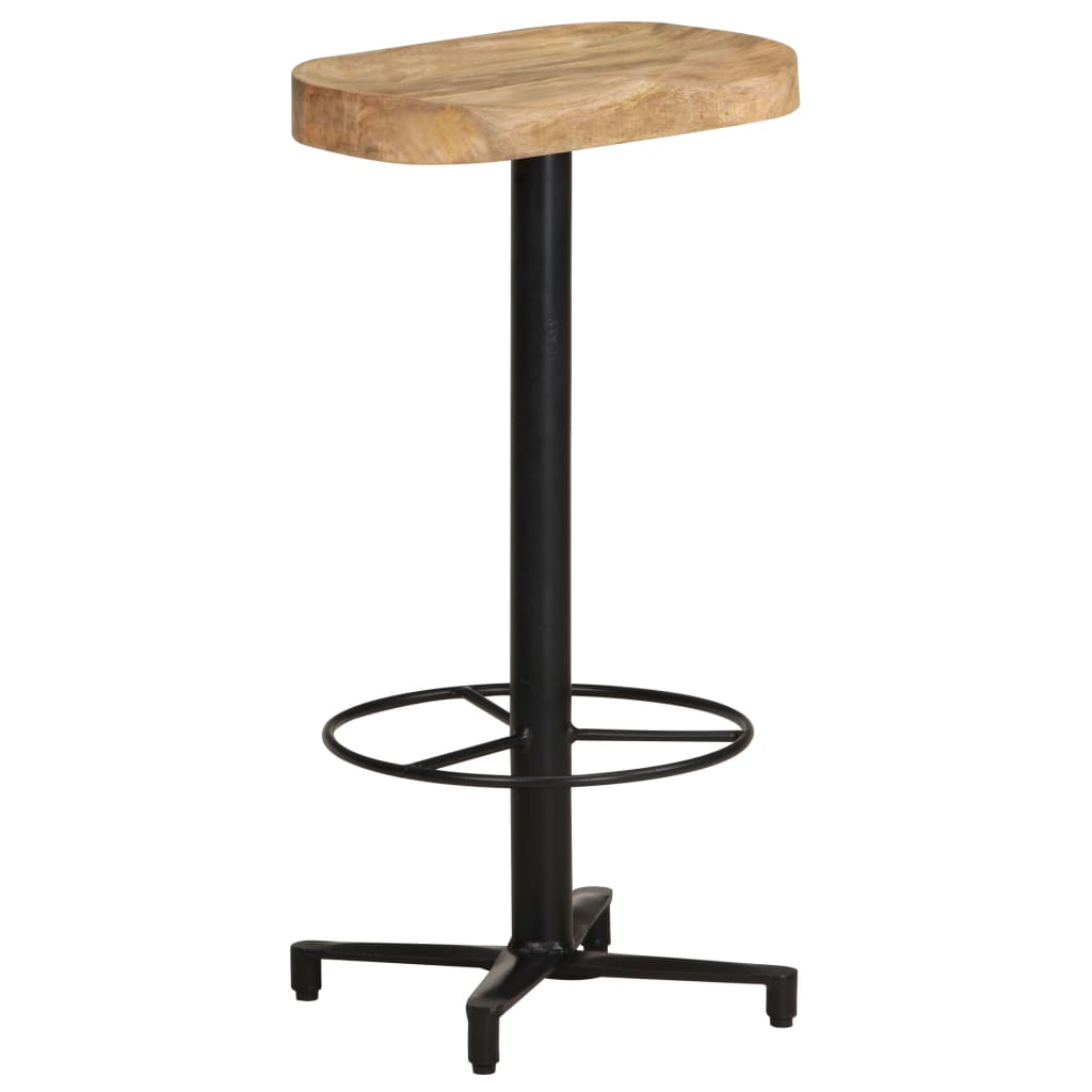 Bar Stool Set Of 2 Natural Wood, Black