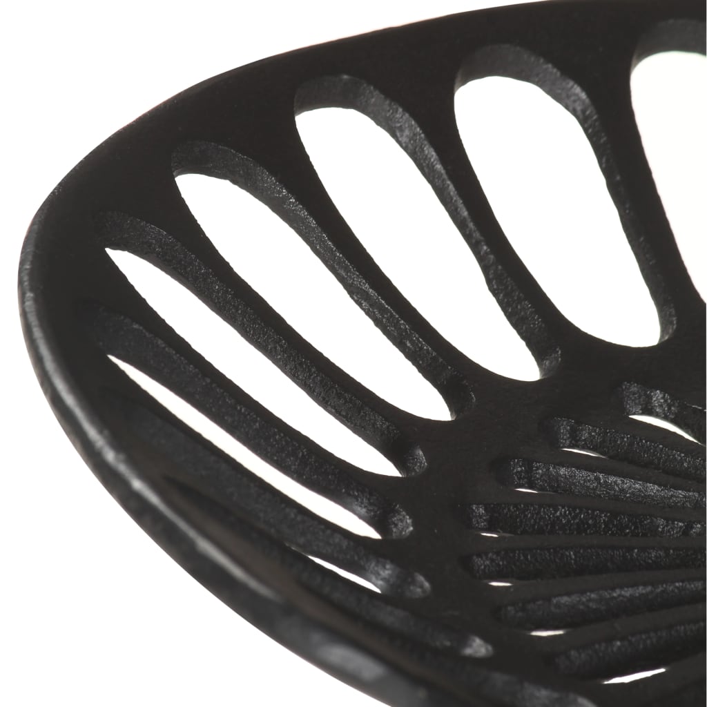 Bar Stool Black Cast Iron Counter Height Adjustable Retro