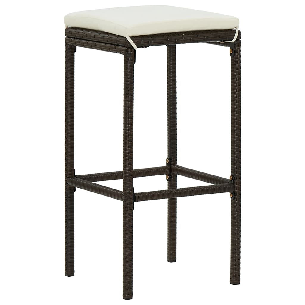 Bar Set Pe Rattan, Steel Large Bar Set Rectangular