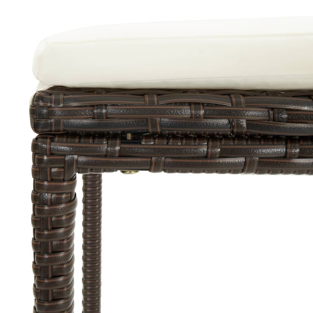 Bar Set Pe Rattan, Steel Large Bar Set Rectangular