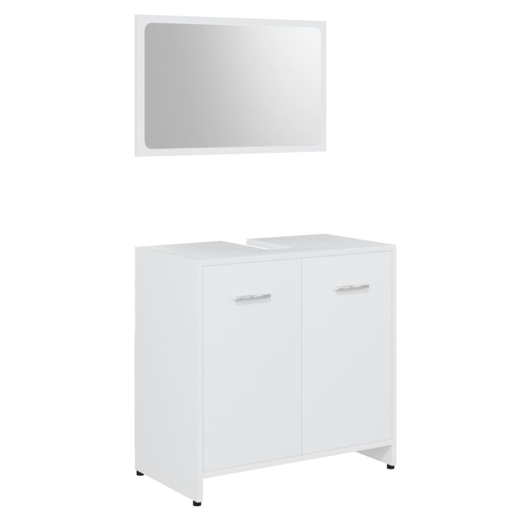 Bathroom Furniture Set Engineered Wood Medium