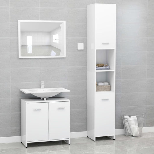 Bathroom Furniture Set Engineered Wood Medium