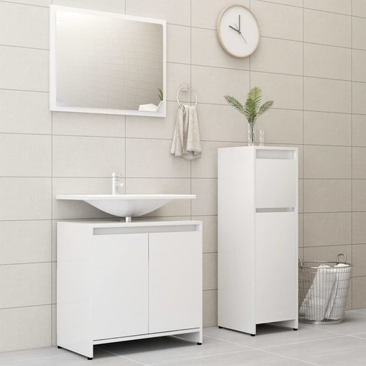 Bathroom Furniture Set Engineered Wood Medium