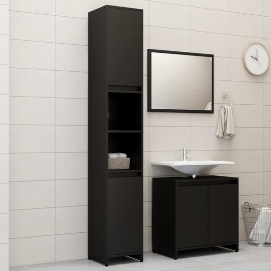Bathroom Furniture Set Engineered Wood Medium