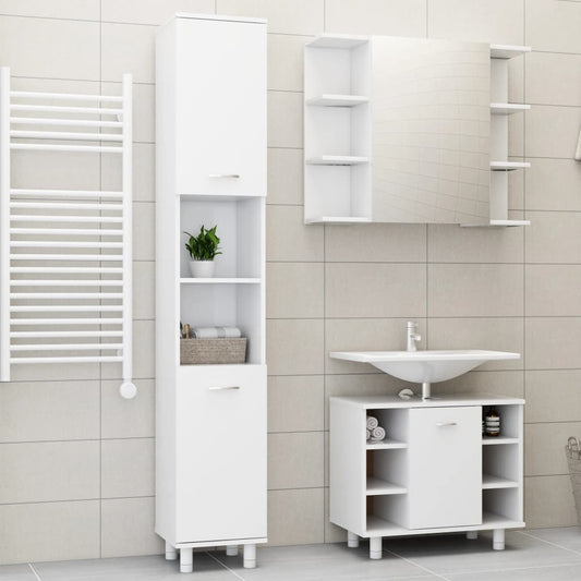 Bathroom Furniture Set Engineered Wood Medium