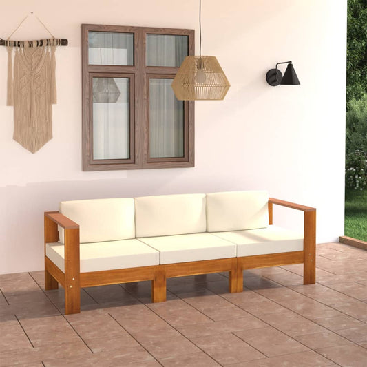 Wooden Garden Sofa White