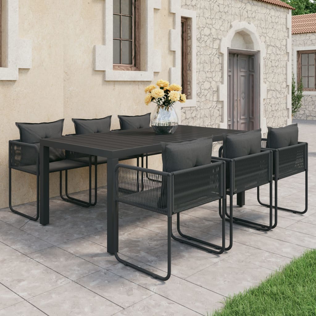 3 Piece Patio Dining Set Pvc Rattan