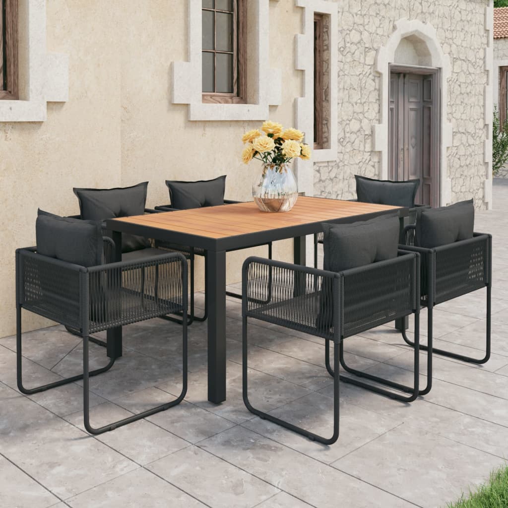 3 Piece Patio Dining Set Pvc Rattan