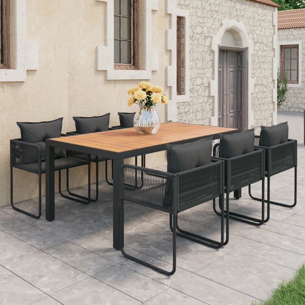 3 Piece Patio Dining Set Pvc Rattan