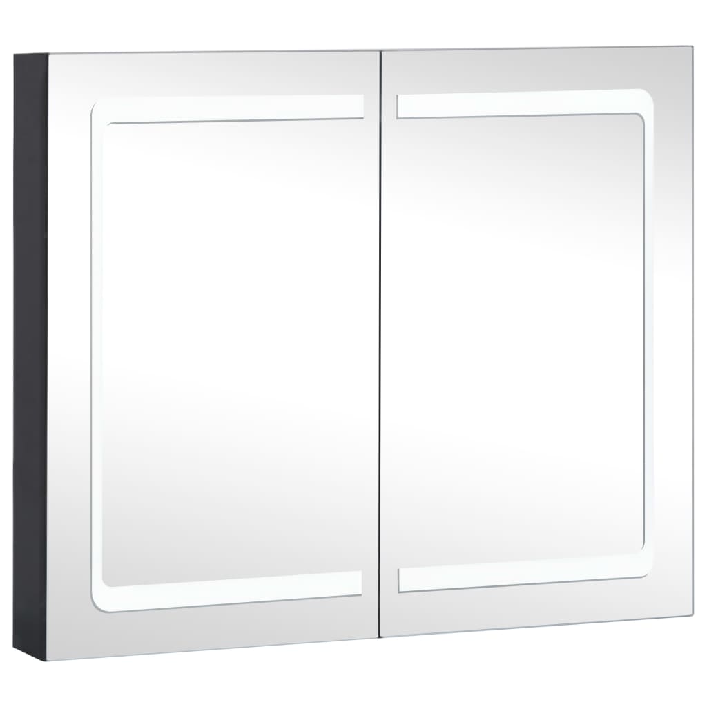 Bathroom Cabinet Anthracite Mdf, Glass Medium Bathroom Cabinet