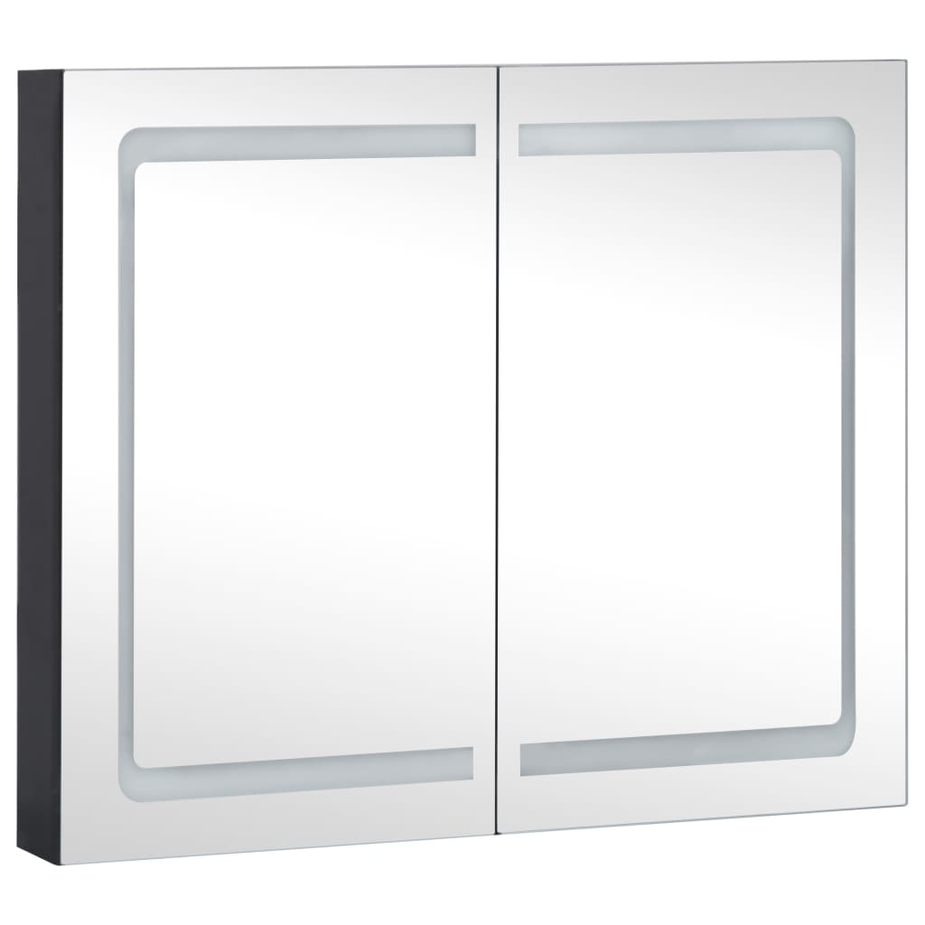Bathroom Cabinet Anthracite Mdf, Glass Medium Bathroom Cabinet