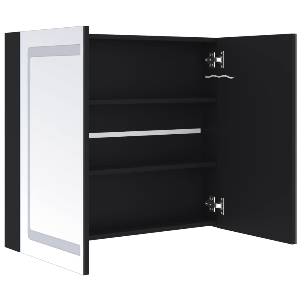 Bathroom Cabinet Anthracite Mdf, Glass Medium Bathroom Cabinet