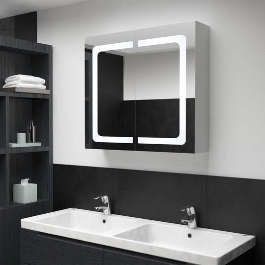 Bathroom Cabinet Anthracite Mdf, Glass Medium Bathroom Cabinet