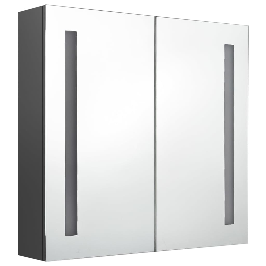 Bathroom Cabinet Grey Mdf Board With Melamine Finish, Glass Medium