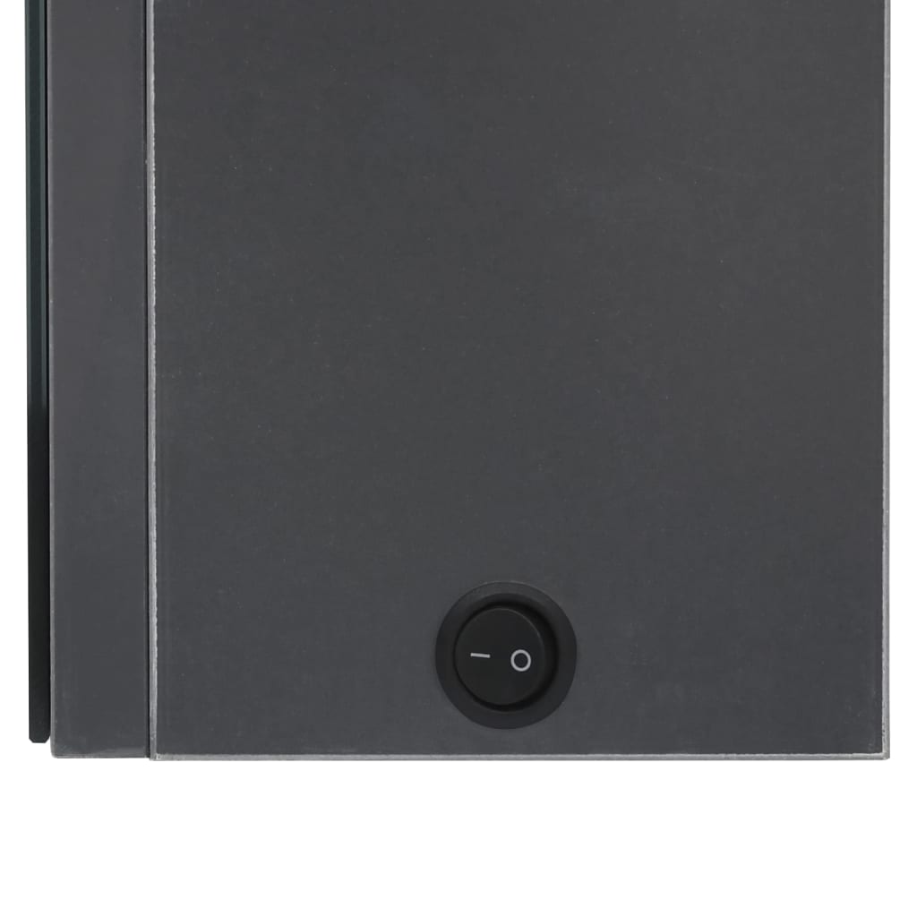 Bathroom Cabinet Grey Mdf Board With Melamine Finish, Glass Medium