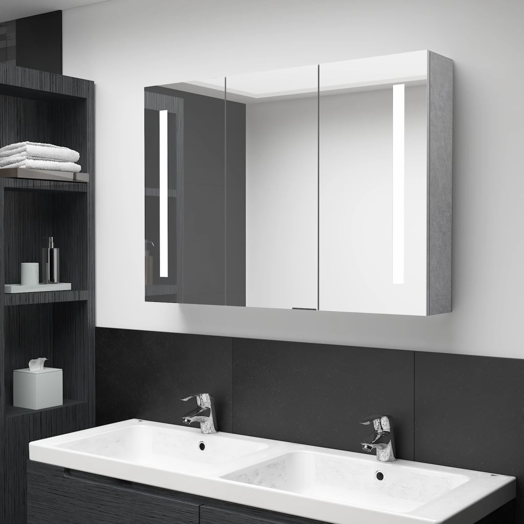 Bathroom Cabinet Mdf With Melamine Finish, Glass Mirror