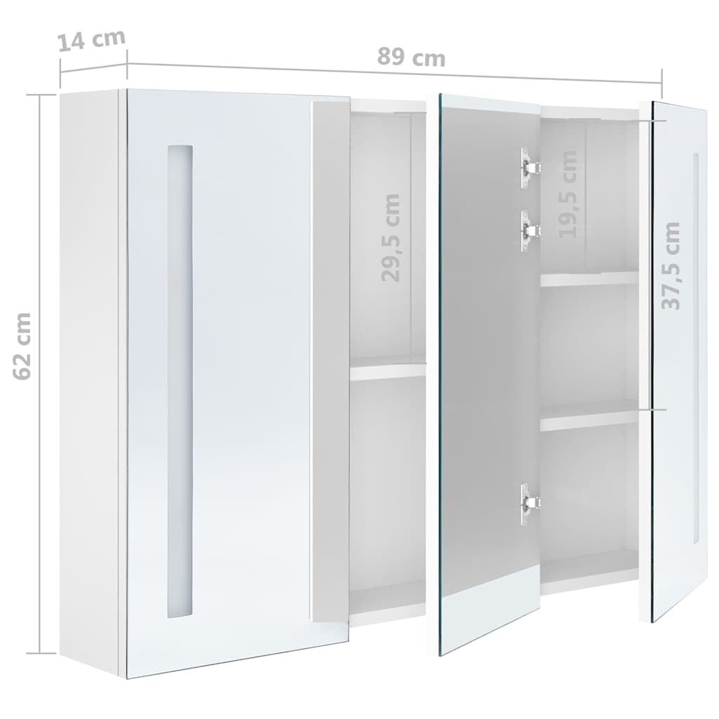 Bathroom Cabinet Mdf With Melamine Finish, Glass Mirror