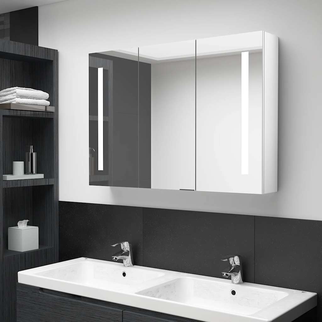 Bathroom Cabinet Mdf With Melamine Finish, Glass Mirror