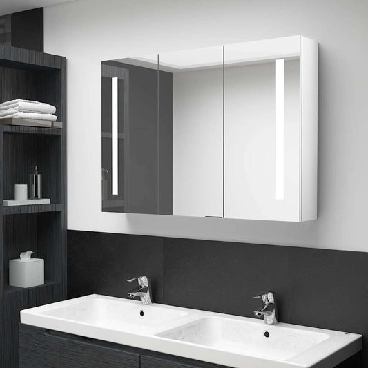 Bathroom Cabinet Mdf With Melamine Finish, Glass Mirror