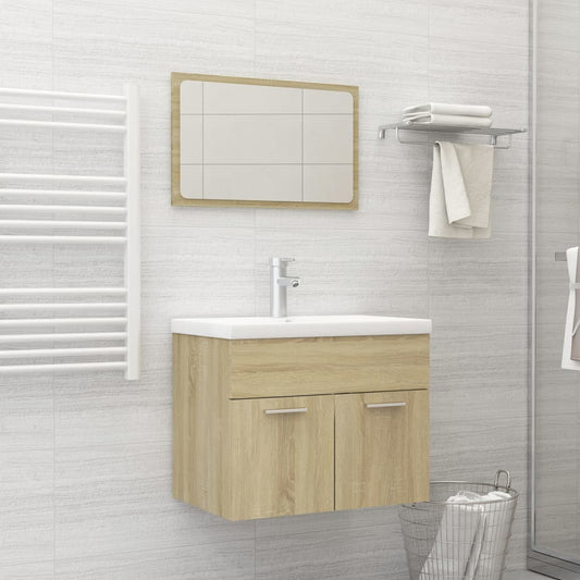Bathroom Furniture Set Engineered Wood (804785+145061)