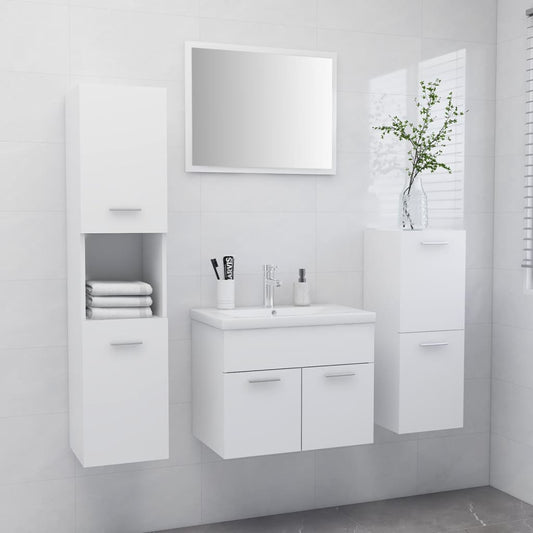 Bathroom Furniture Set Engineered Wood Compact