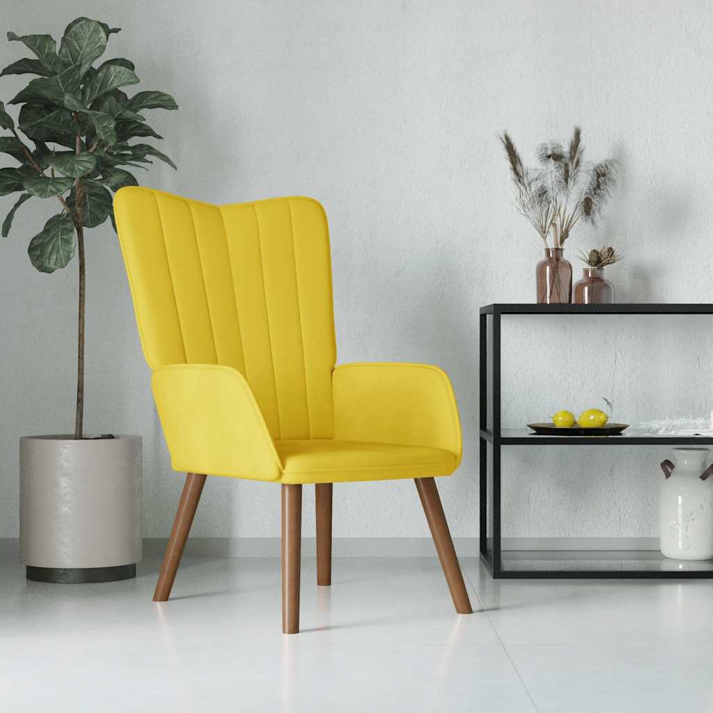 Relaxing Chair With Stool Velvet Standard
