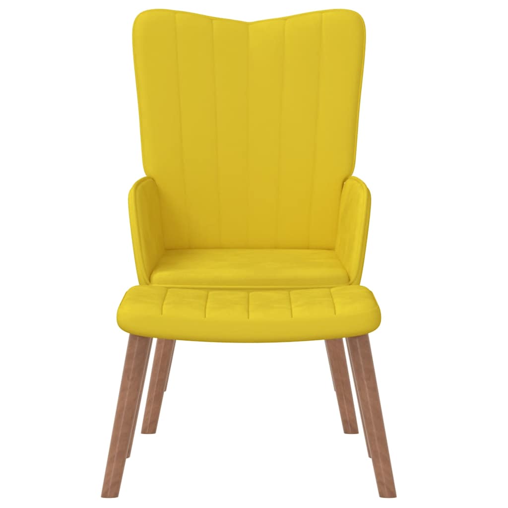 Relaxing Chair With Stool Velvet Standard