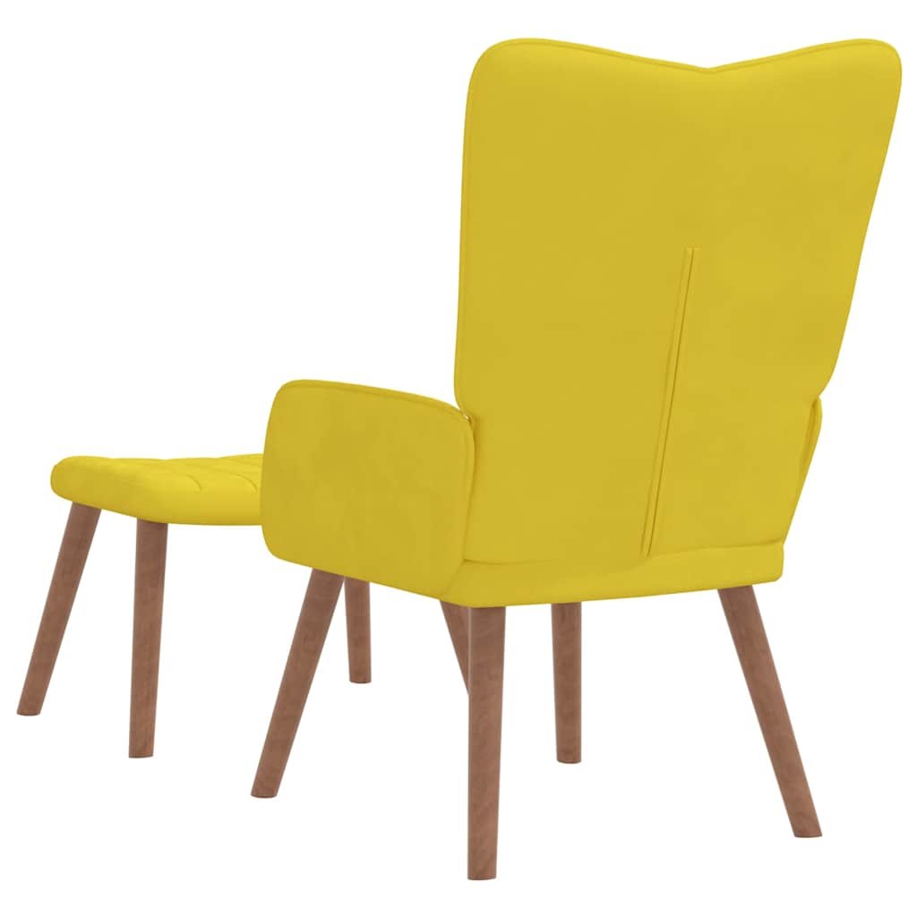 Relaxing Chair With Stool Velvet Standard