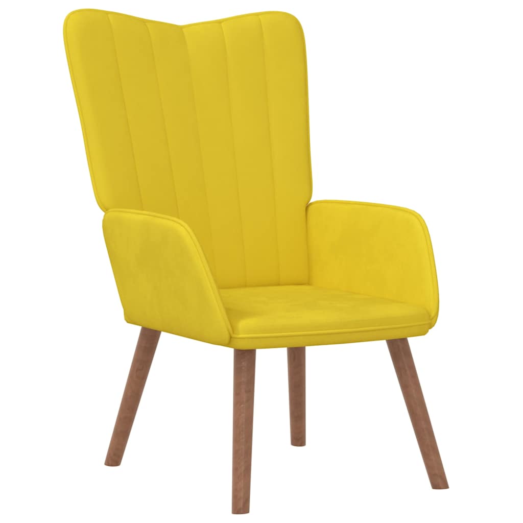 Relaxing Chair With Stool Velvet Standard