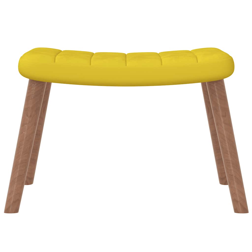 Relaxing Chair With Stool Velvet Standard