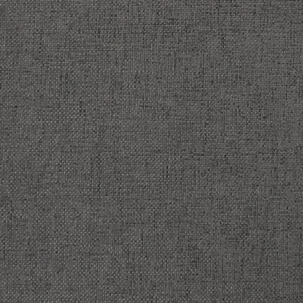 Armchair Dark Grey Polyester, Solid Rubber Wood Standard Armchair