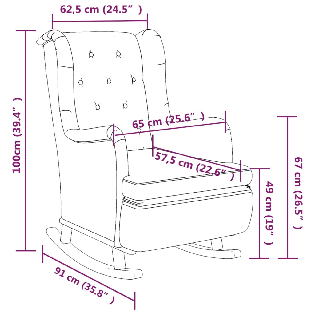 Armchair Dark Grey Polyester, Solid Rubber Wood Standard Armchair