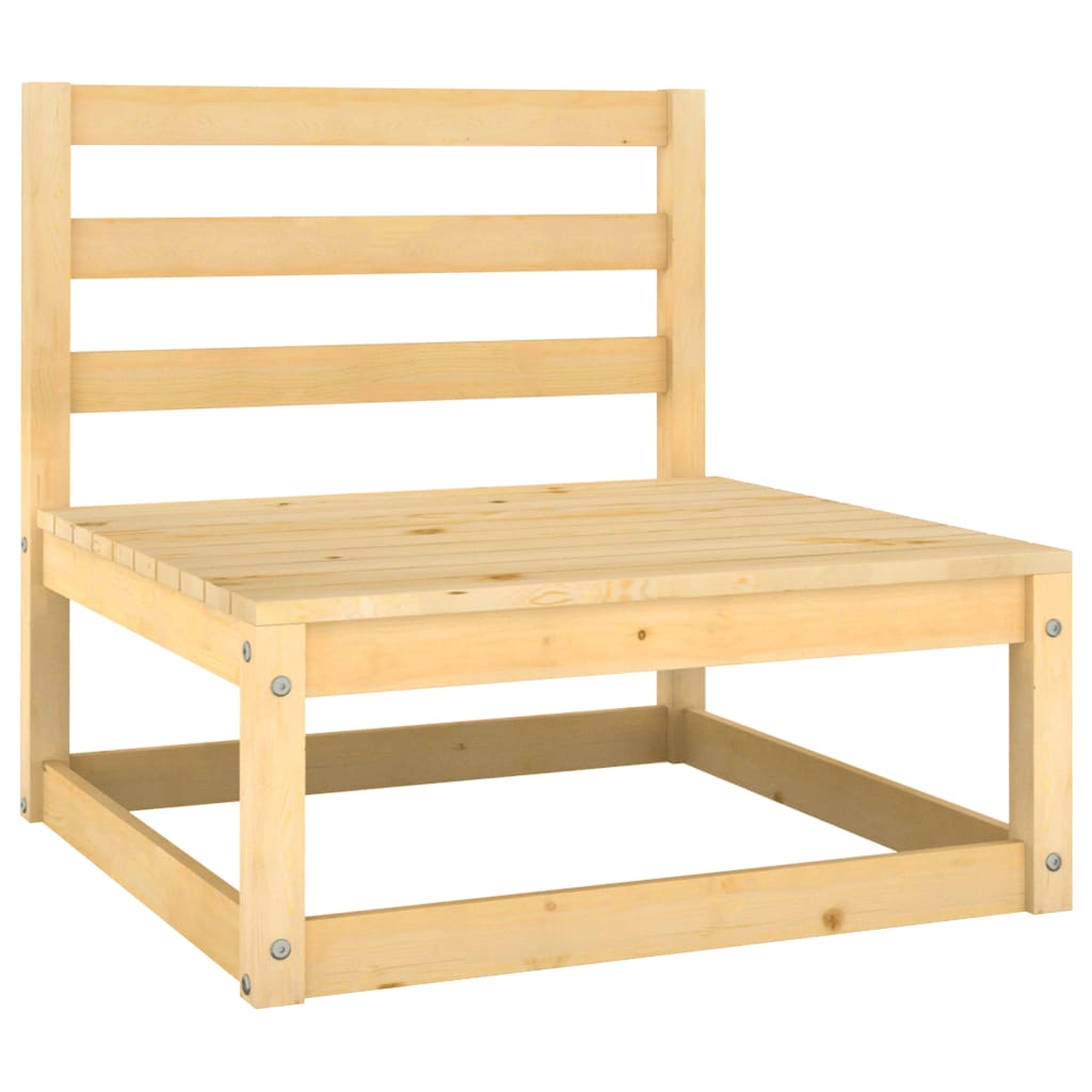 6 Piece Patio Lounge Set Solid Pinewood