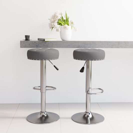 Bar Stool Set Of 2 Dark Grey