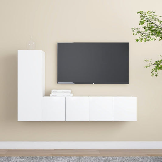 3 Piece Tv Stand Set Engineered Wood