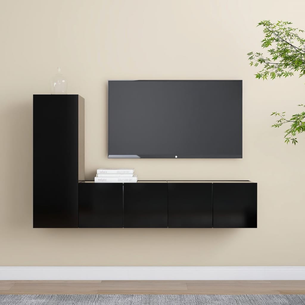3 Piece Tv Stand Set Engineered Wood