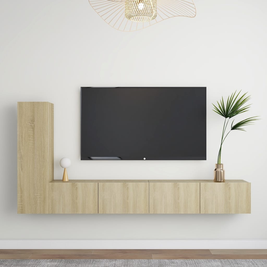 3 Piece Tv Stand Set Engineered Wood