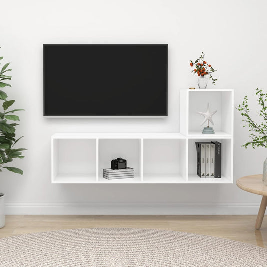 2 Piece Tv Stand Set Engineered Wood